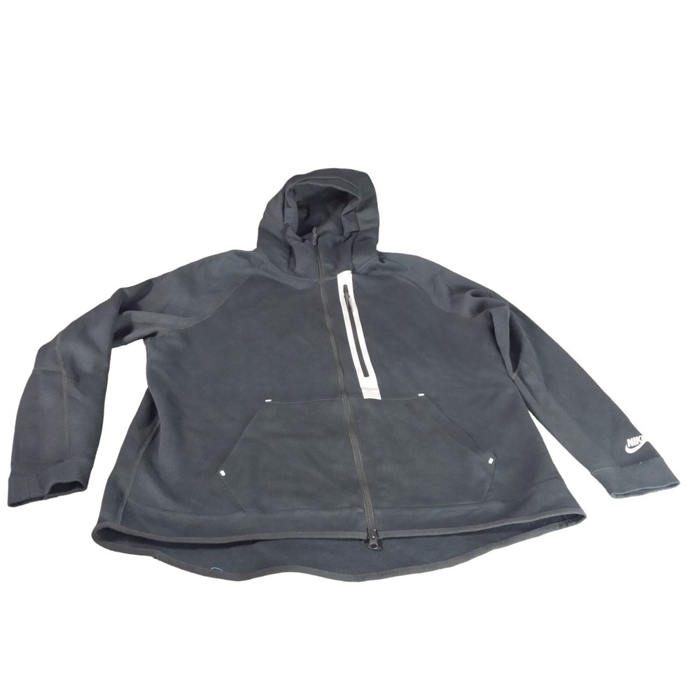 Nike Tech Fleece Full Zip‎ Hoodie Mens XL Black Triple Flash Jacket 835566-010
